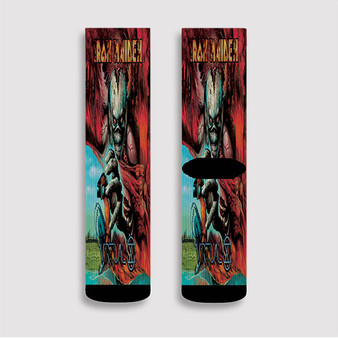 Pastele Iron Maiden Virtual XI Custom Socks Sublimation Awesome Printed Sports Elite Socks Polyester Cushioned Bottoms Gym Gymnastic Running Yoga School Skatebording Basketball Spandex