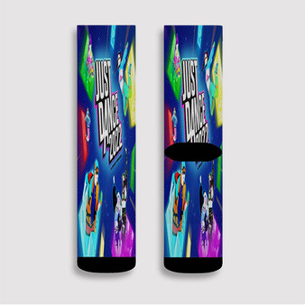 Pastele Just Dance 2022 Custom Socks Sublimation Awesome Printed Sports Elite Socks Polyester Cushioned Bottoms Gym Gymnastic Running Yoga School Skatebording Basketball Spandex