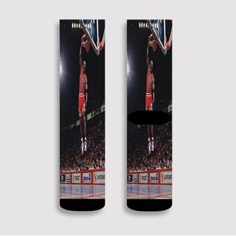 Pastele Michael Jordan Dunk Custom Socks Sublimation Awesome Printed Sports Elite Socks Polyester Cushioned Bottoms Gym Gymnastic Running Yoga School Skatebording Basketball Spandex