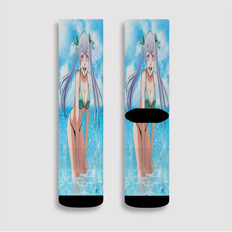 Pastele Noelle Silva Black Clover Sword of The Wizard King Custom Socks Sublimation Awesome Printed Sports Elite Socks Polyester Cushioned Bottoms Gym Gymnastic Running Yoga School Skatebording Basketball Spandex
