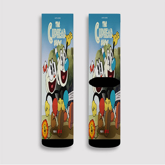 Pastele The Cuphead Show Custom Socks Sublimation Awesome Printed Sports Elite Socks Polyester Cushioned Bottoms Gym Gymnastic Running Yoga School Skatebording Basketball Spandex