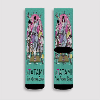 Pastele The Tatami Time Machine Blues Custom Socks Sublimation Awesome Printed Sports Elite Socks Polyester Cushioned Bottoms Gym Gymnastic Running Yoga School Skatebording Basketball Spandex