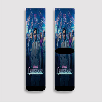 Pastele Welcome to Chippendales Custom Socks Sublimation Awesome Printed Sports Elite Socks Polyester Cushioned Bottoms Gym Gymnastic Running Yoga School Skatebording Basketball Spandex