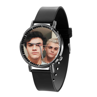 Dolan Twins Arts Black Quartz Watch Unisex With Premium Gift Box
