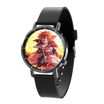 Fairy Tail Natsu Art Black Quartz Watch Unisex With Premium Gift Box