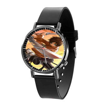 Eren Yeager Shingeki no Kyojin Unisex Black Quartz Watch With Premium Gift Box
