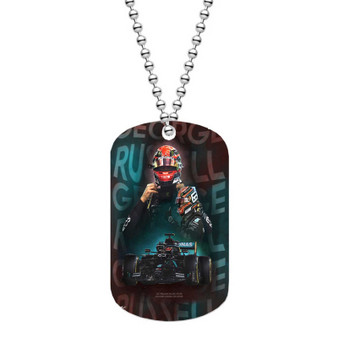 George Russell F1 Custom Military Dog Tag ID Name Tag Pet Tag Jewelry Necklaces