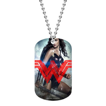 Wonder Woman Batman vs Superman Custom Military Dog Tag ID Name Tag Pet Tag Jewelry Necklaces