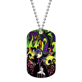 Maleficent Custom Military Dog Tag ID Name Tag Pet Tag Jewelry Necklaces