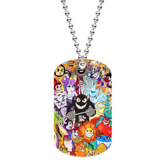 Cuphead Rogues Custom Military Dog Tag ID Name Tag Pet Tag Jewelry Necklaces