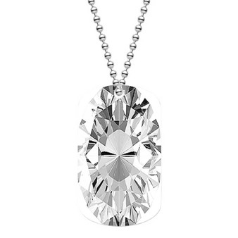 Diamond Custom Military Dog Tag ID Name Tag Pet Tag Jewelry Necklaces
