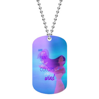 Disney Pocahontas Art Custom Military Dog Tag ID Name Tag Pet Tag Jewelry Necklaces
