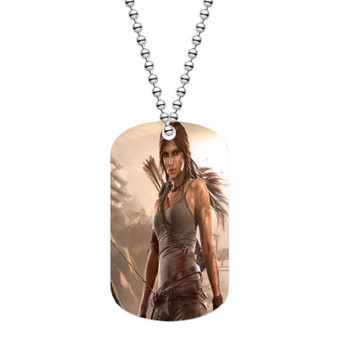Lara Croft Tomb Raider Great Custom Military Dog Tag Plate ID Name Tag Pet Tag Jewelry Necklaces