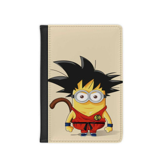 Pastele Minions Goku Dragon Ball Z Leather Custom Passport Cover Accessory Gift for Traveler Card Holder and Credit Card ID Holder