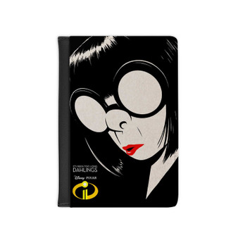 Pastele Edna Mode Incredibles 2 Travel Custom Passport Cover Accessory Gift for Traveler Card Holder and Credit Card ID Holder