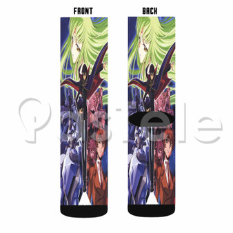 Code Geass Lelouch of the Rebellion Custom Sublimation Printed Socks Polyester Acrylic Nylon Spandex