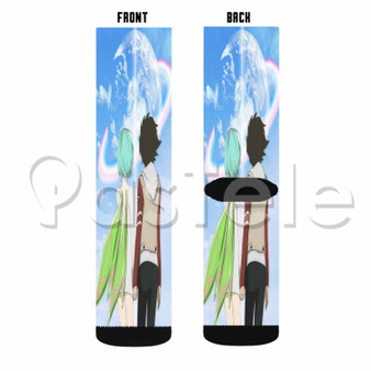 Eureka Seven 2 Custom Sublimation Printed Socks Polyester Acrylic Nylon Spandex