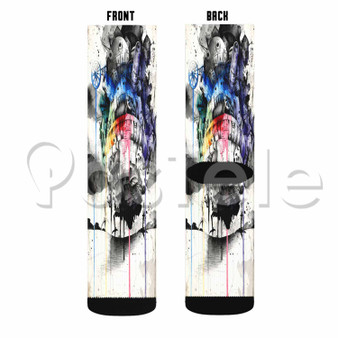 Howl s Moving Castle Custom Sublimation Printed Socks Polyester Acrylic Nylon Spandex