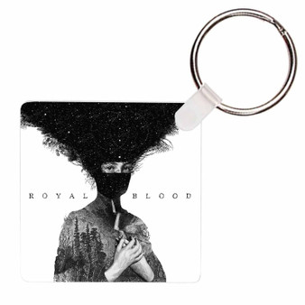 Pastele Royal Blood Black Hair Sky Custom Square Keychain Key Ring Gift for Anniversary Gift Valentine's Day Jewelry Necklaces Pendant