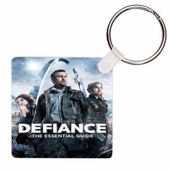 Pastele Defiance The Essential Guide Custom Square Keychain Accessories Key Ring Gift for Anniversary Gift Valentine's Day Jewelry Necklaces Pendant