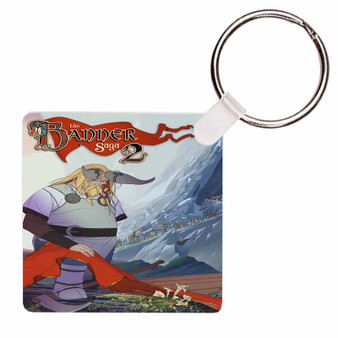 Pastele The Banner Saga Custom Square Keychain Accessories Key Ring Gift for Anniversary Gift Valentine's Day Jewelry Necklaces Pendant