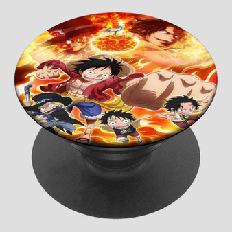 Pastele One Piece Fire Custom Phone Grip Holder Pop-able Phone Stands Grip Finger Round Foldable Mobile Phone Holder Accessory