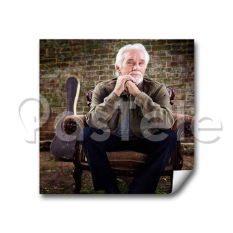 Kenny Rogers Custom Stickers White Transparent Vinyl Decals