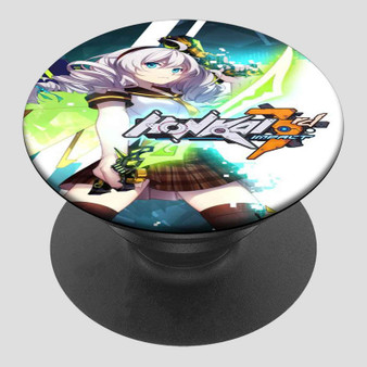 Pastele Honkai Impact 3rd Grip Custom Phone Grip Holder Pop-able Phone Stands Grip Finger Round Foldable Mobile Phone Holder Accessory