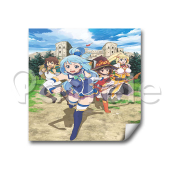 KONOSUBA God s blessing on this wonderful world Custom Stickers White Transparent Vinyl Decals