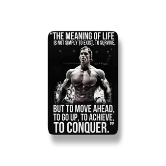 Pastele Arnold Schwarzenegger Motivational Quotes Custom Refrigerator Fridge Magnet Glossy Finish for House Kitchen Decoration