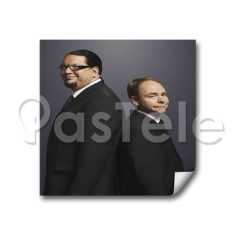 Penn and Teller Custom Stickers White Transparent Vinyl Decals
