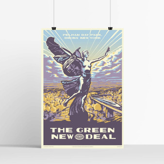 green new deal Silk Poster Wall Decor 20 x 13 Inch 24 x 36 Inch