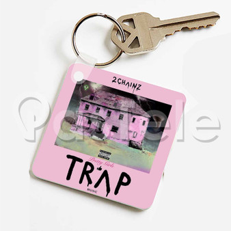 2 Chainz Pretty Girls Like Trap Custom Keychain Key Ring Jewelry Necklaces Pendant Two Sides Key