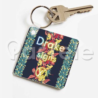 Signs Drake Custom Keychain Key Ring Jewelry Necklaces Pendant Two Sides Key
