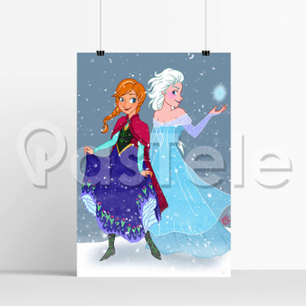 Disney Frozen Elsa and Anna Silk Poster Print Wall Decor 20 x 13 Inch 24 x  36 Inch