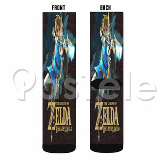 The Legend of Zelda Breath of the Wild Link Custom Sublimation Personalized Printed Socks Polyester Acrylic Nylon Spandex