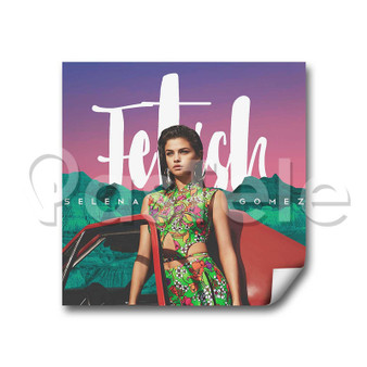 Selena Gomez Fetish ft Gucci Mane Custom Stickers White Transparent Vinyl Decals Labels