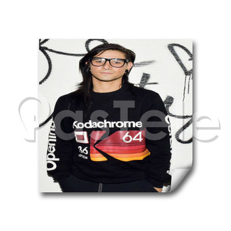 Skrillex Custom Stickers White Transparent Vinyl Decals Labels