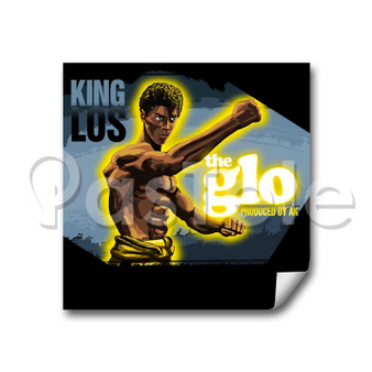 The Glo King Los Custom Stickers White Transparent Vinyl Decals Labels