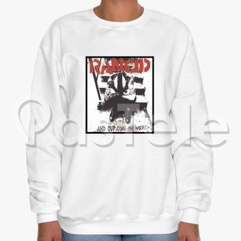 Rancid And Out Come The Wolves Custom Unisex Crewneck Sweatshirt Cotton Polyester Fabric Cloth