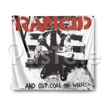 Rancid And Out Come The Wolves Custom Printed Silk Tapestry Indoor Wall Decor Hanging Home Art Decorative Wall Painting Poster