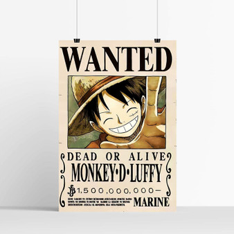 luffy wanted Silk Poster Wall Decor 20 x 13 Inch 24 x 36 Inch