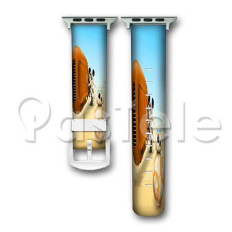 BB8 and Minnie Mouse Star Wars The Force Awakens Droid Custom Personaliez Apple Watch Band 38mm 40mm 42mm 44mm Leather PU