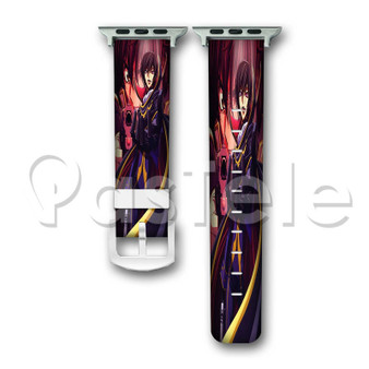 Code Geass Lelouch of the Rebellion Custom Personaliez Apple Watch Band 38mm 40mm 42mm 44mm Leather PU