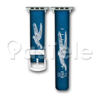 Coldplay Birds Blue Custom Personaliez Apple Watch Band 38mm 40mm 42mm 44mm Leather PU