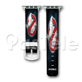 Ghostbusters Who You Gonna Call Custom Personalized Apple Watch Band 38mm 40mm 42mm 44mm Leather PU
