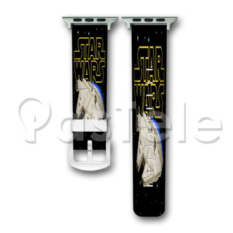 Star Wars Millenium Falcon Custom Personalized Apple Watch Band 38mm 40mm 42mm 44mm Leather PU