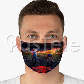 204 Stranger 13 Things 3 Custom Fabric Face Custom Fabric Face Mask Polyester Two Layers Cloth