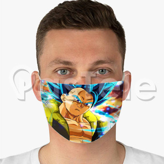 gogeta super saiyan blue Custom Fabric Face Custom Fabric Face Mask Polyester Two Layers Cloth