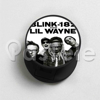 Blink 182 and Lil Wayne Custom Round Cell Custom Round Cell Phone Folding Holder